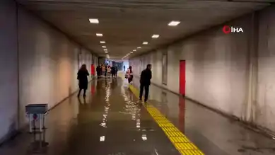 Fatih'te Metro Alt Geçidi Sular Altında Kaldı!