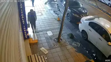 Kağıthane Çağlayan'da Alet Çantası Çalındı! Güvenlik Kamerası Kaydetti