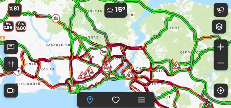 İstanbul'da İş Çıkışı Trafik Felci! Yoğunluk %81'e Ulaştı