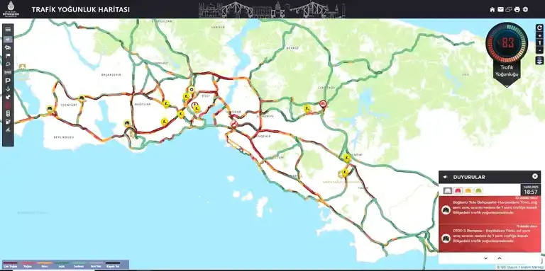 İstanbul'da Sevgililer Günü Trafiği: Yoğunluk %83!