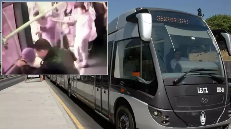 Metrobüsten Düşme Anı Kamerada!